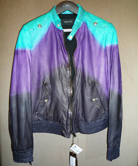 leather gucci jacket 80s