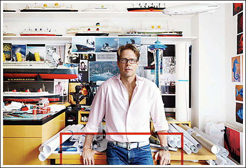 Artist Scott McBee in his studio.