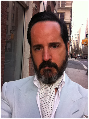 En route to the TriBeCa Ball wearing a Le Noeud Papillon ascot