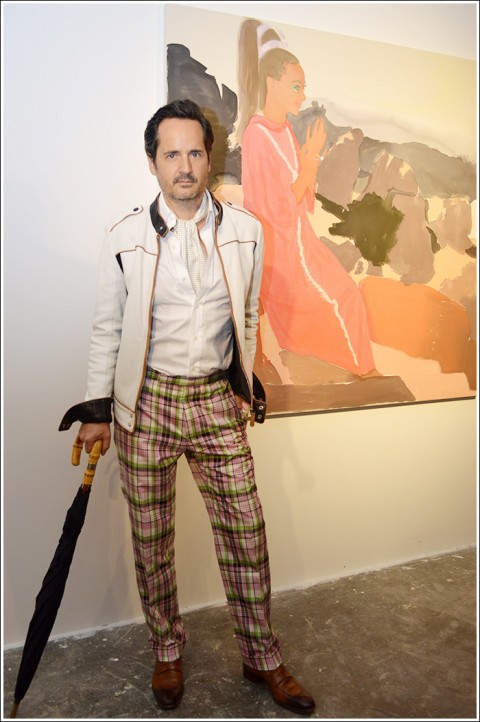 James Andrew with Liz Markus' "Marisa Berenson Wearing Valentino" -- Photo by Mogollan Empire