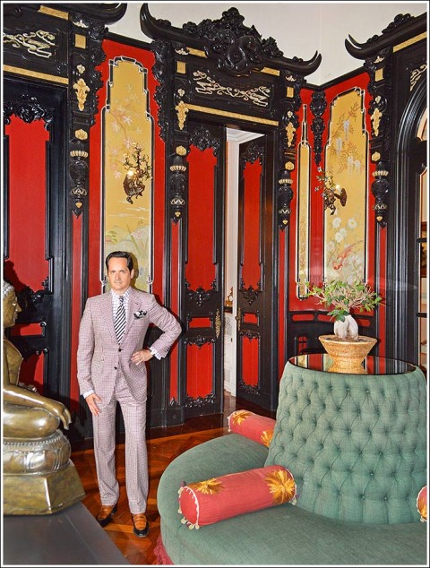 James Andrew dressed for dinner at Pestana Palace.