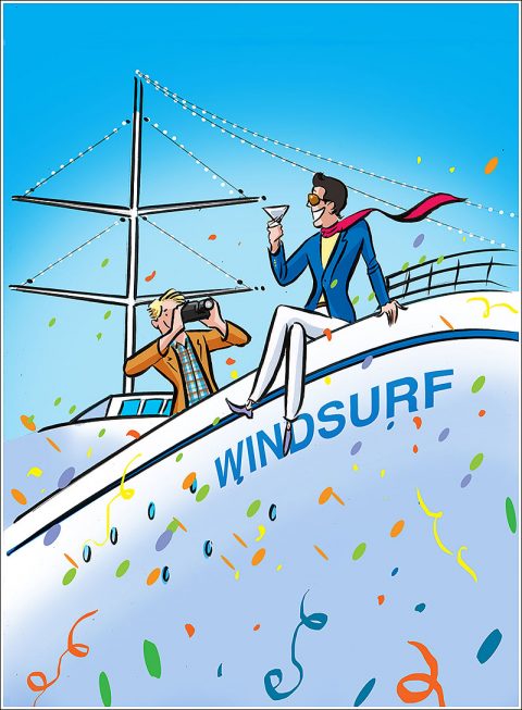 WIJW sets sail. Illustration by Scott Mcbee