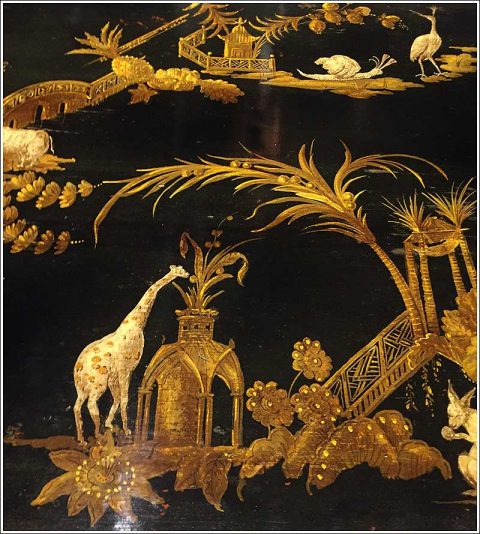 Coromandel lacquer tabletop.