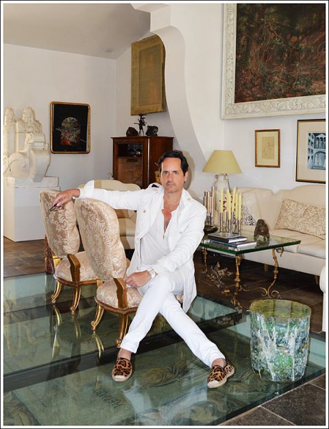 At the Jacque Garcia Resort in our gracious drawing room.